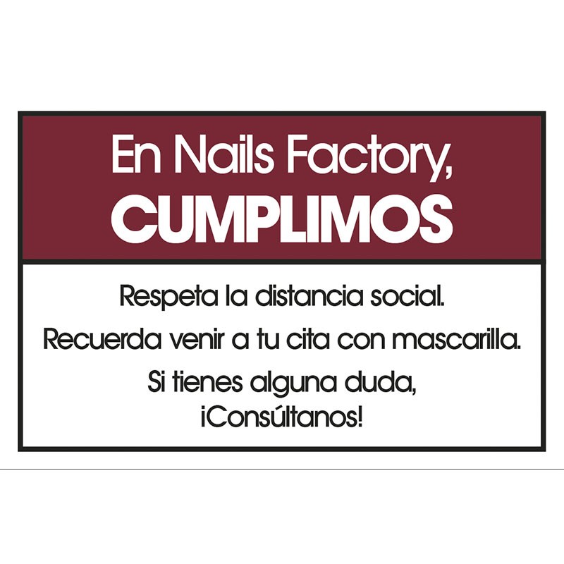 VINILO ”EN NAILS FACTORY CUMPLIMOS”