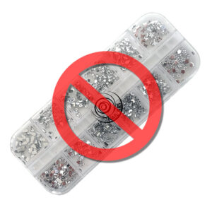 RHINESTONES SILVER TABLET