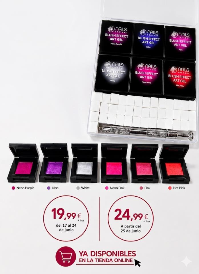 BLUSH EFFECT ART GEL ( Pack 6 uds)